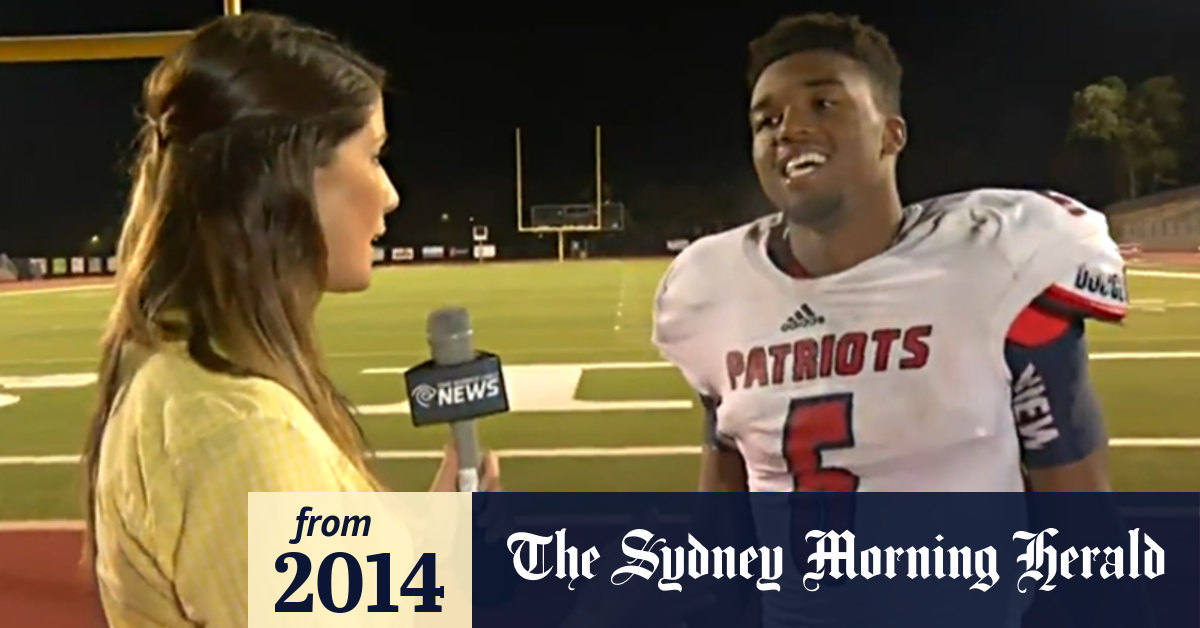 Video Footballer's postgame interview goes viral